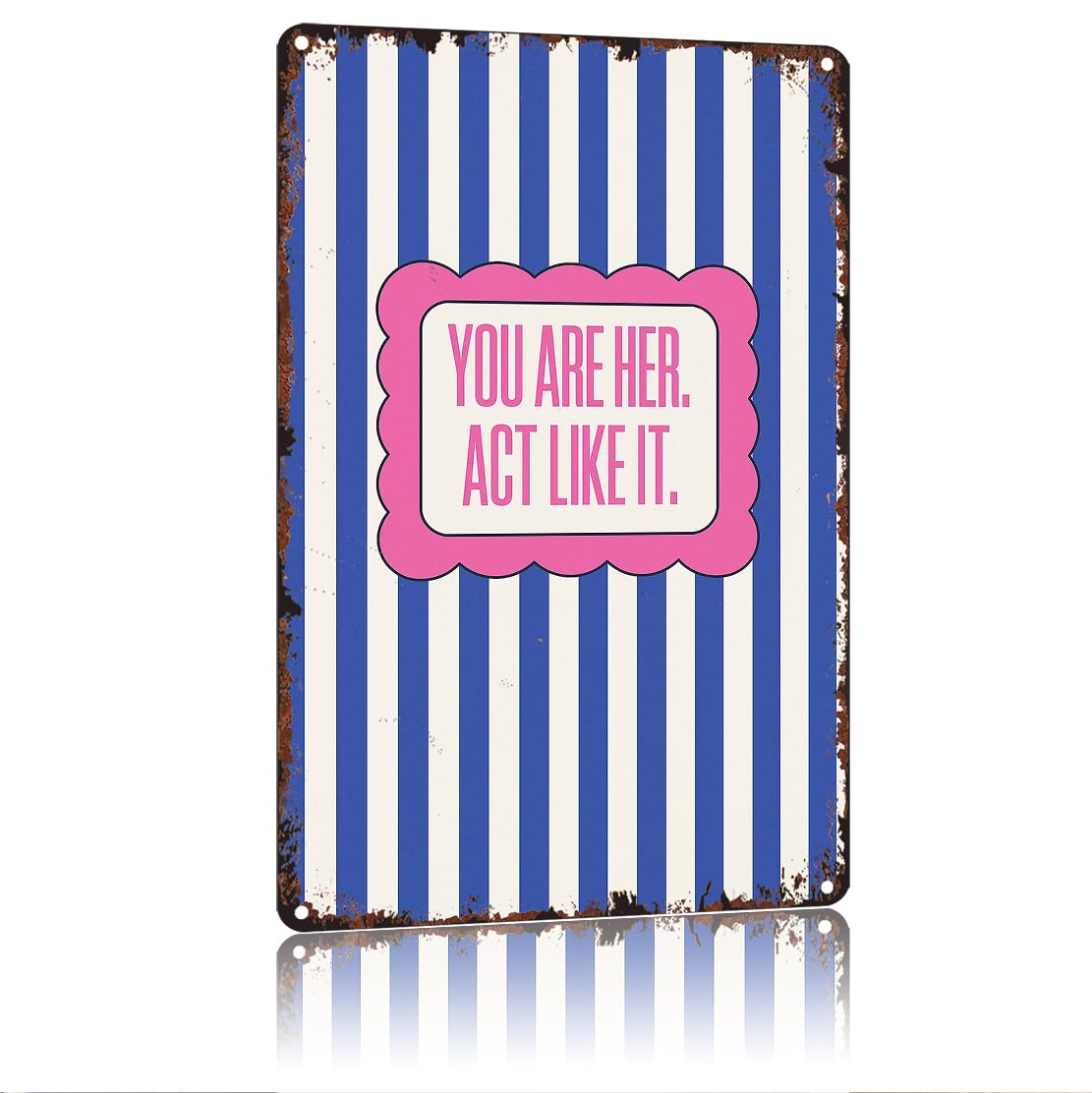 peiyeety You Are Her Act Like It Funny 8x12 Inch Aluminum Vintage Metal Tin Signs-For Living Room Kitchen Bedroom Patio Porch Men'S Nest Wall Decor