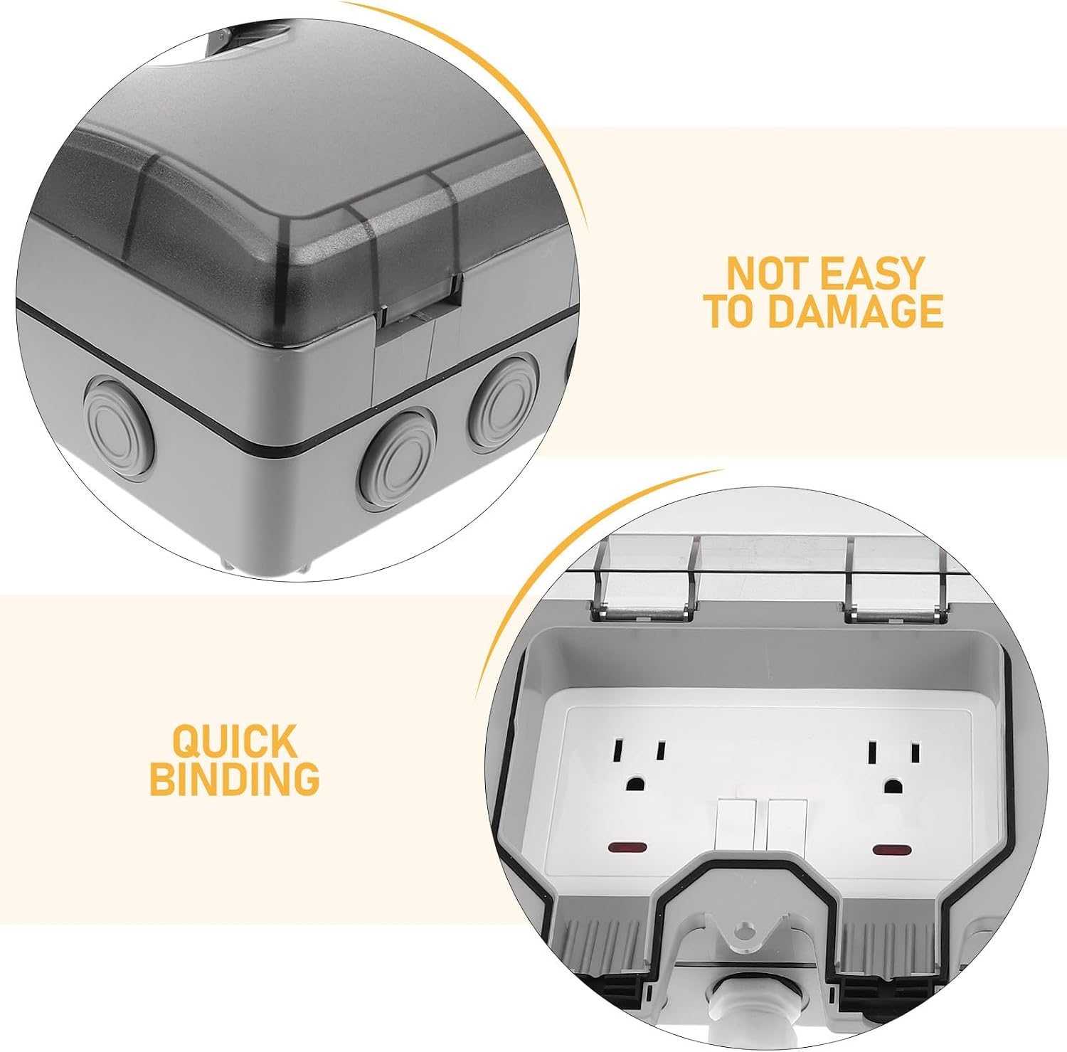 Gadpiparty Outdoor Electrical Box: Waterproof Connection Box - Extension Cord Cover For Outlet Pool Pump Socket Power Strips White