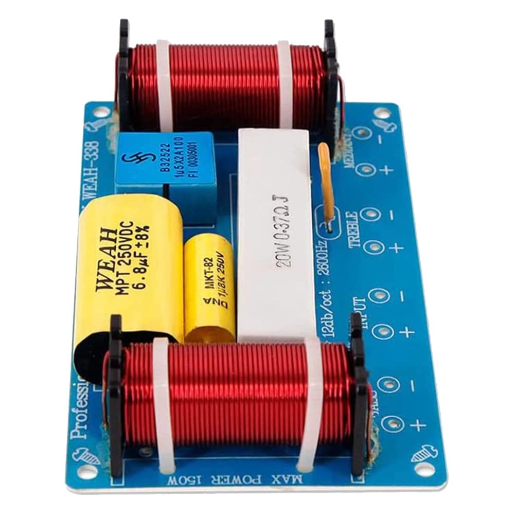 Pasotim 2Pcs 120W Speaker Crossover -338 3 Crossover Filters Speakers Frequency Divider