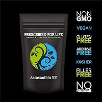Vista 2 de Prescribed For Life Astaxantina Suplemento natural en polvo de astaxantina al 5% hecho de algas rojas (Haematococcus plurialis) (56 g/ 2 oz)
