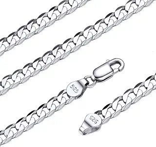 [Silvora] シルバー925 ネックレス メンズ チェーンのみ 喜平 金属アレルギー チェーンネックレス レディース 45cm 幅5mm アクセサリー