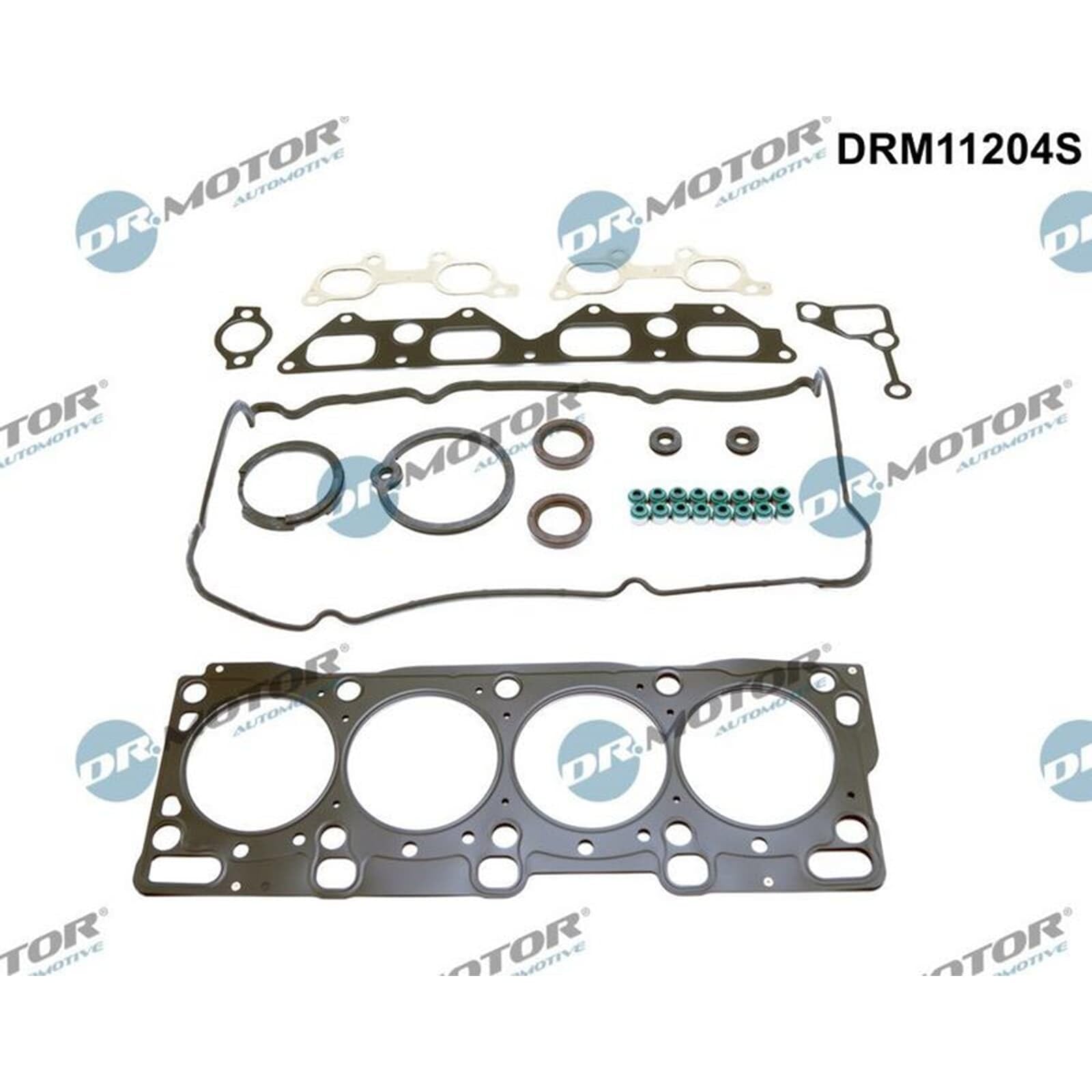 DR.MOTOR AUTOMOTIVE DRM11204S - Set di guarnizioni per testa cilindrica con anello di tenuta albero, albero motore con guarnizione per testa cilindrica con guarnizione per albero della valvola con set | DRM11204S adatto per 3 323 5 6 626 Mpv Premacy