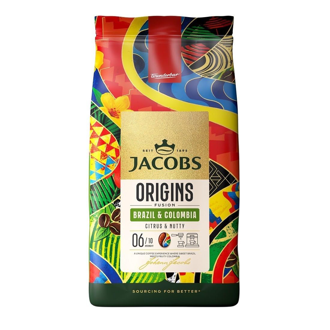 Jacobs Origins Brazil Colombia Çekirdek Kahve 1 Kilogram