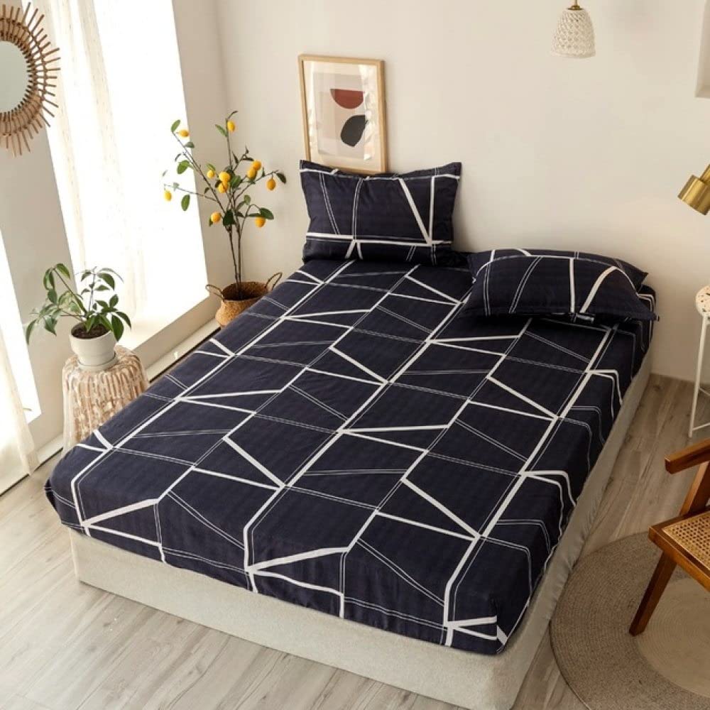 Housse de matelas matelassée confort hôtel avec ses deux taies d'oreiller assorties