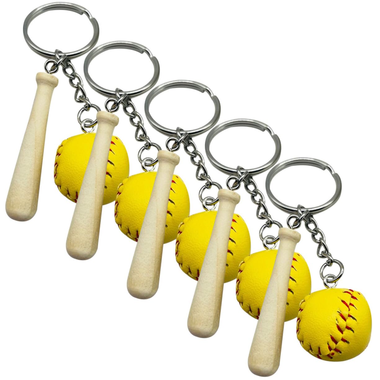 Sosoport 20piezas Llavero De Béisbol Miniatura Colgante Deportivo Decorativo Accesorios Para Amantes Del Béisbol Para Llaves y Bolsos