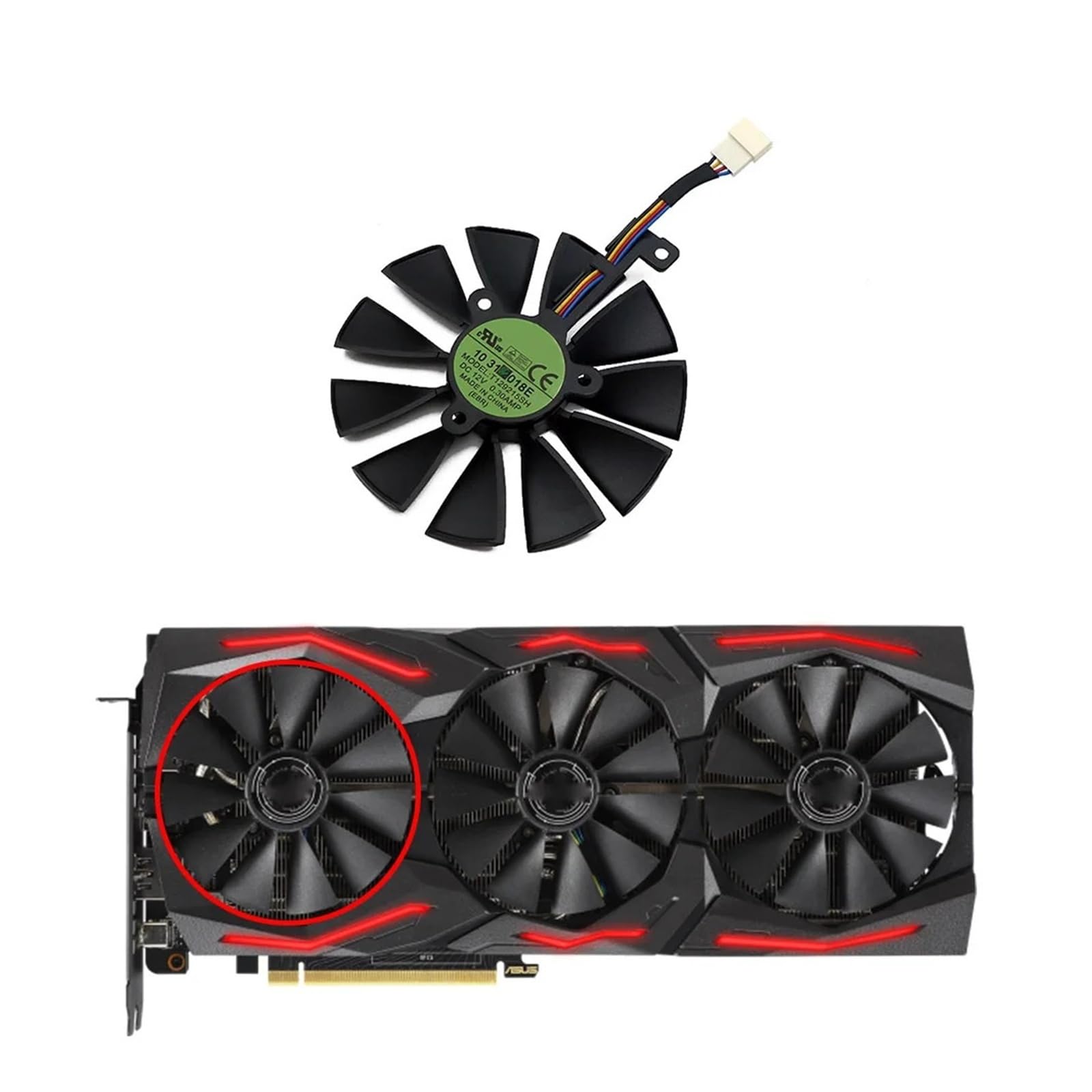 Ventilateur de refroidissement RTX2060 RTX2070 T129215SL pour carte graphique 87mm