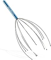 Body Back Scalp Massager - Relaxing Head Scratcher with 12 Flexible Wires for Stress Relief & Gentle Tingling (Blue)