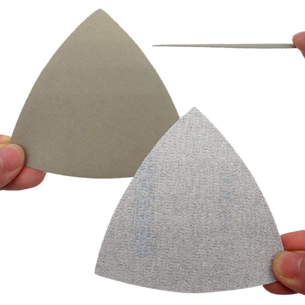 5-100Pcs Papel de lija de lijado flocado triangular seco húmedo 90x90x90mm Herramienta de pulido abrasivo de grano 60-10000 para, 1000,90x90x90mm (200 piezas)