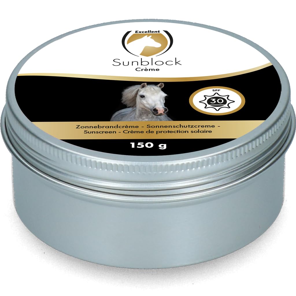 Holland Animal Care Excellent Equi - Protezione solare per cavalli - Per proteggere la pelle del tuo cavallo - Adatto per cavalli - 150 grammi