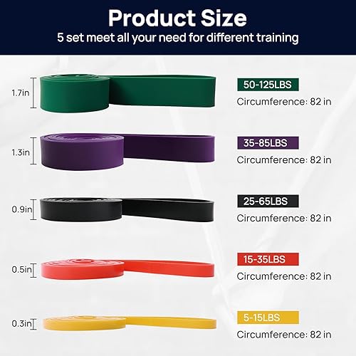 Miniatura 2 de Bandas de resistencia, bandas de asistencia para dominadas, bandas de entrenamiento, bandas de ejercicio electrónico, bandas de resistencia largas