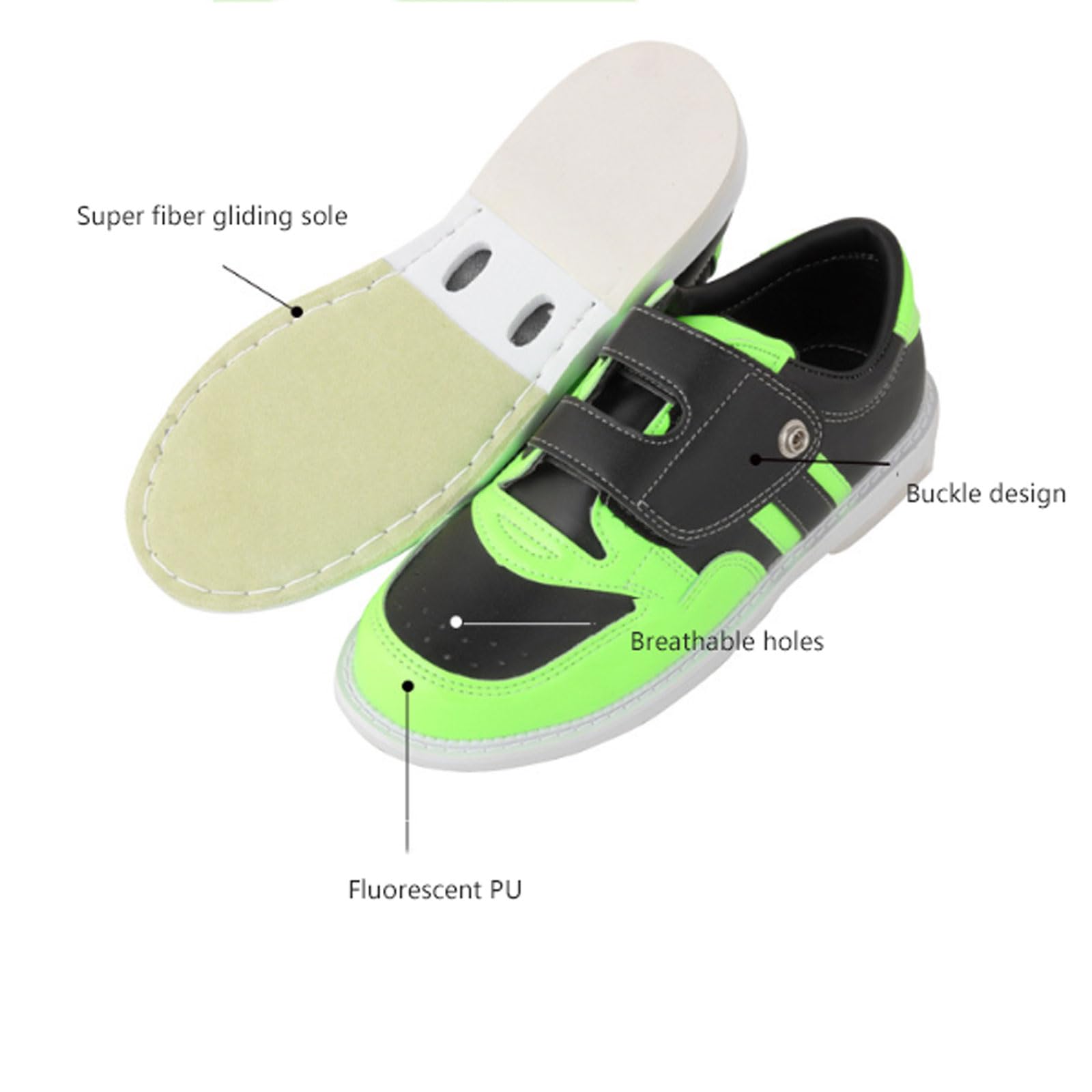 Zapatos De Entrenamiento De Bolos para Césped,Zapato de Bolos Hombres Mujeres Jóvenes,Ligero Antideslizante Zapatillas Deportivas Modernas,para Aficionados y entusiastas Ocasionales.