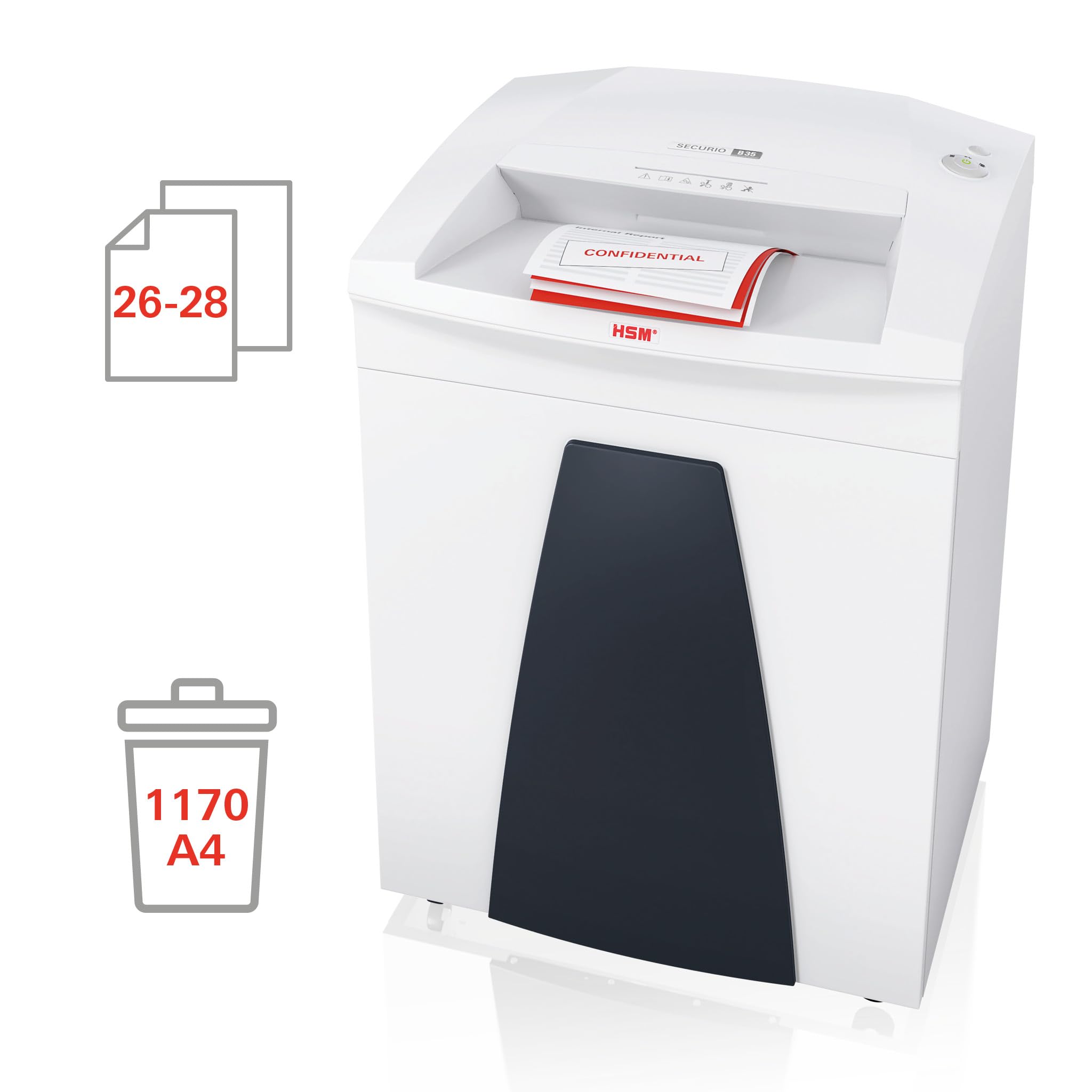 HSM SECURIO B35 - Destructora de Papel (Nivel de Seguridad 2, 28 Hojas)