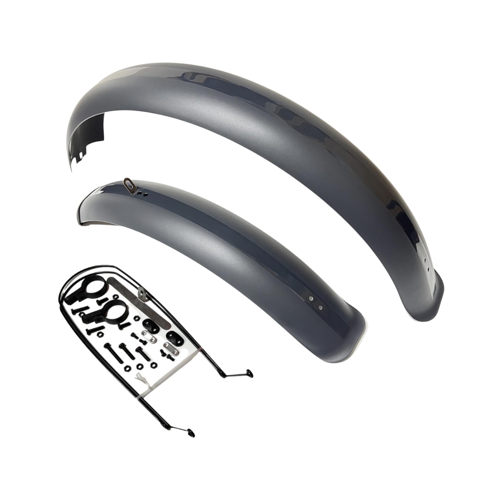 Fat Bike Lot de garde-boue avant et arrière pour ailes de vélo à couverture complète (gris, 50,8 x 10,2 cm)