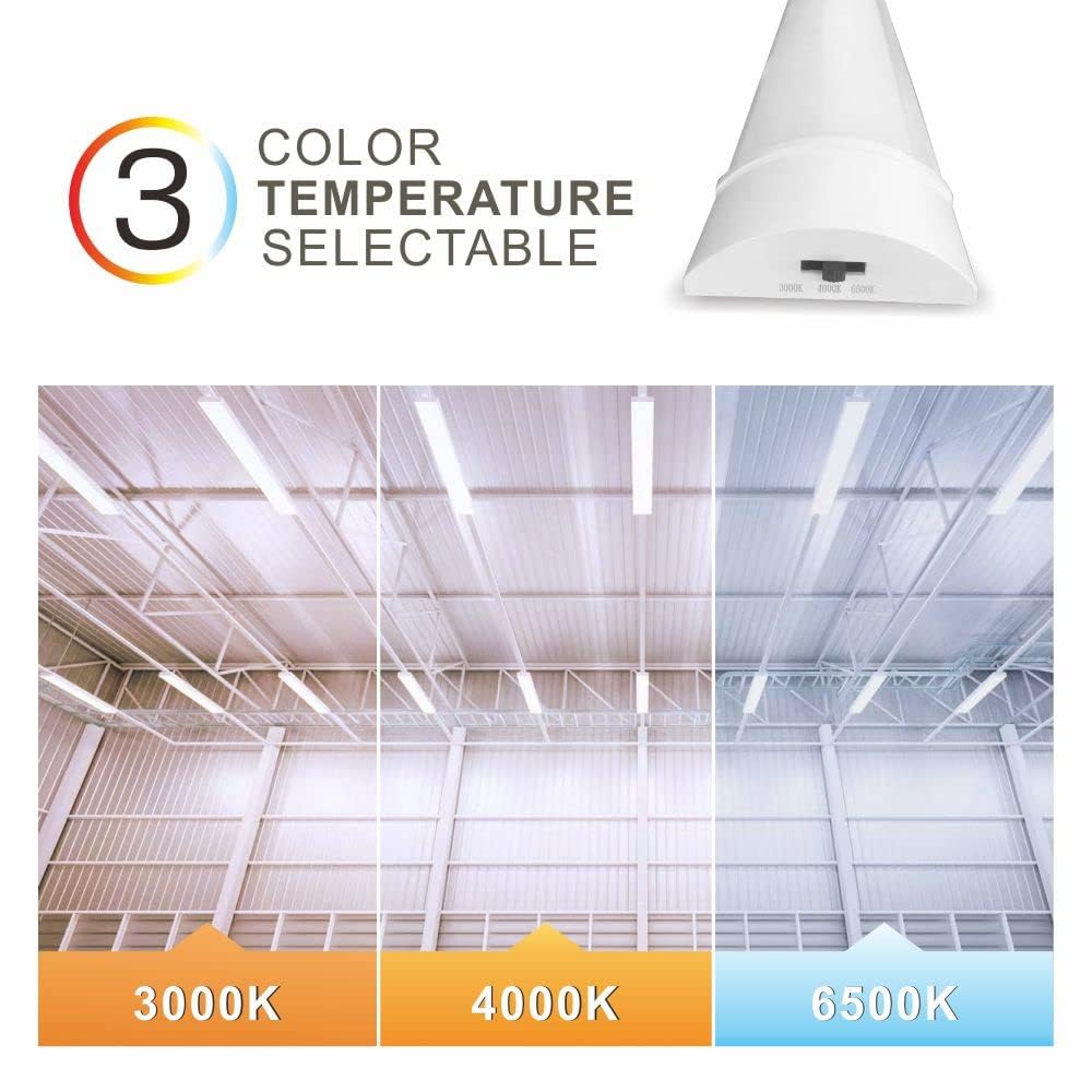 Led Feuchtraumleuchte 1,2m[2 Stück], Led Röhre 3750lm 3CCT(3000K/4000K/6500K), Deckenleuchte LED-Lichtleiste Werkstatt Garagenlampe für Garage Keller Werkstatt Warenhaus Bad Röhrenlampe