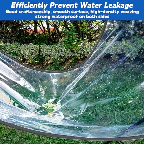 Lona impermeable transparente de 1.5x2.1 m con ojales para camping 5