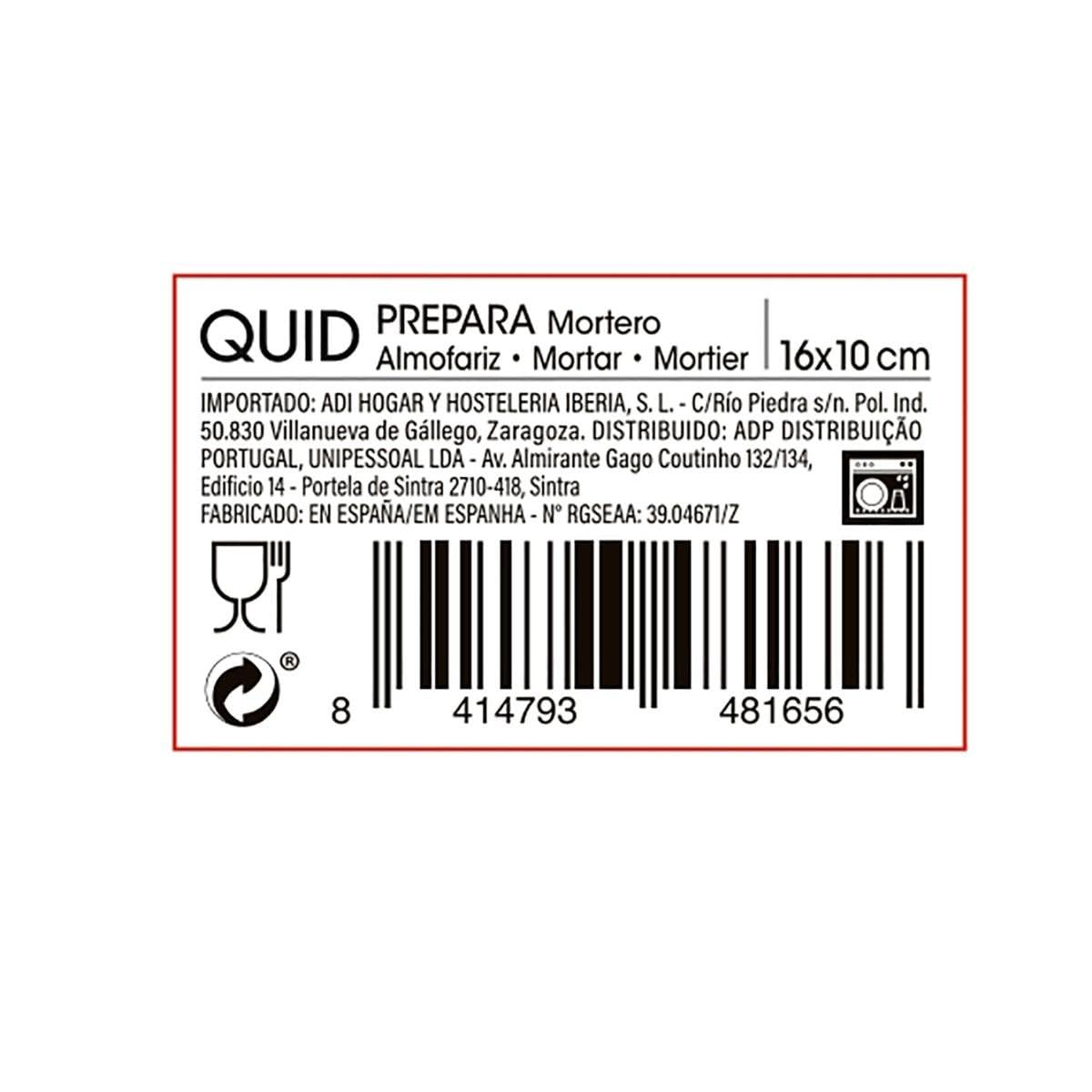 Quid 7575000 – Mortaio Nº0, 16x10cm, prepara Quid, colore: giallo, 16x10x12cm
