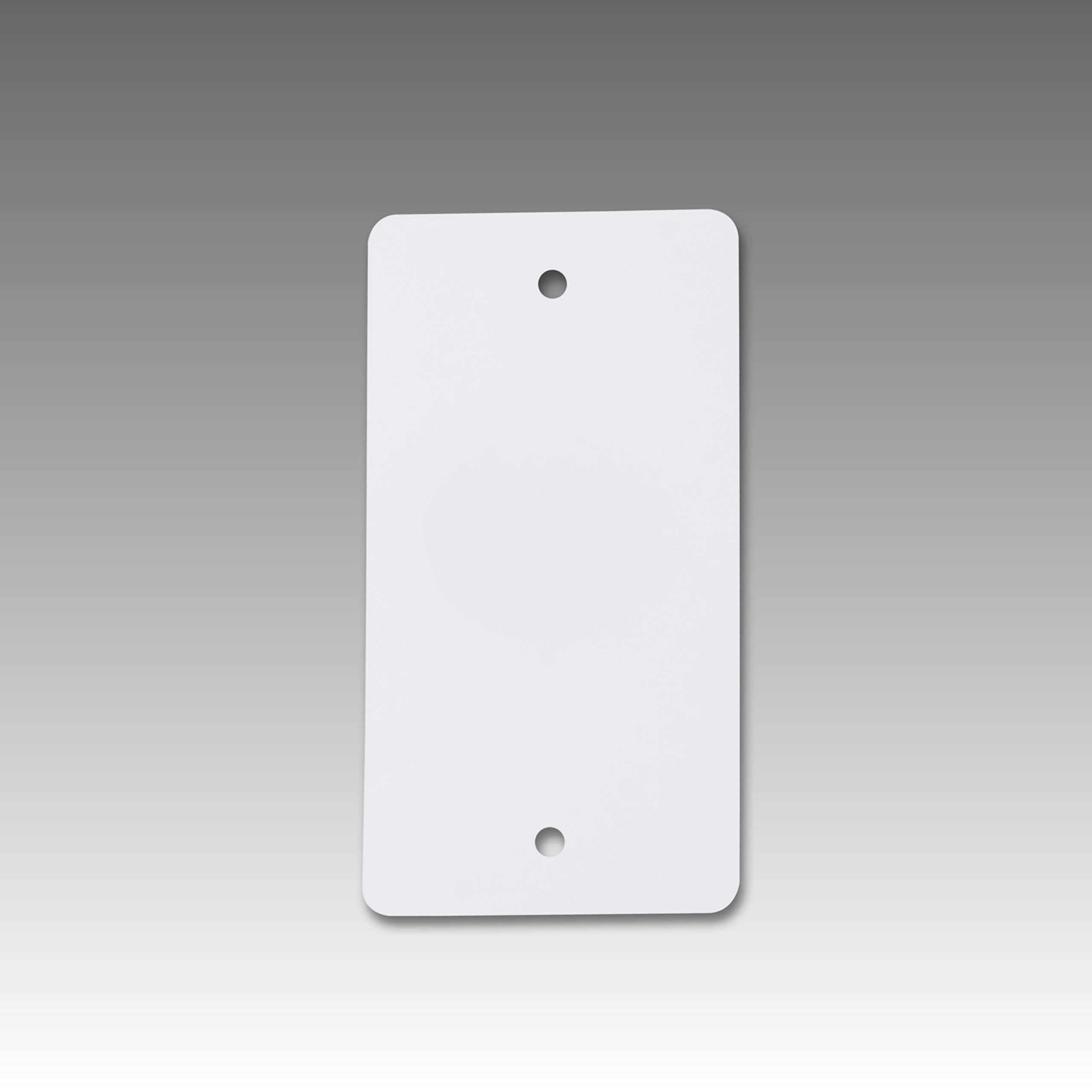 MASHPAPER Kunststoff-Etiketten, PVC weiß 65 x 120 mm - 1.000 Stück | Robuste weiße PVC-Warenanhänger mit Lochung an den kurzen Seiten, beidseitig mattiert, wetterfest und langlebig, 660141
