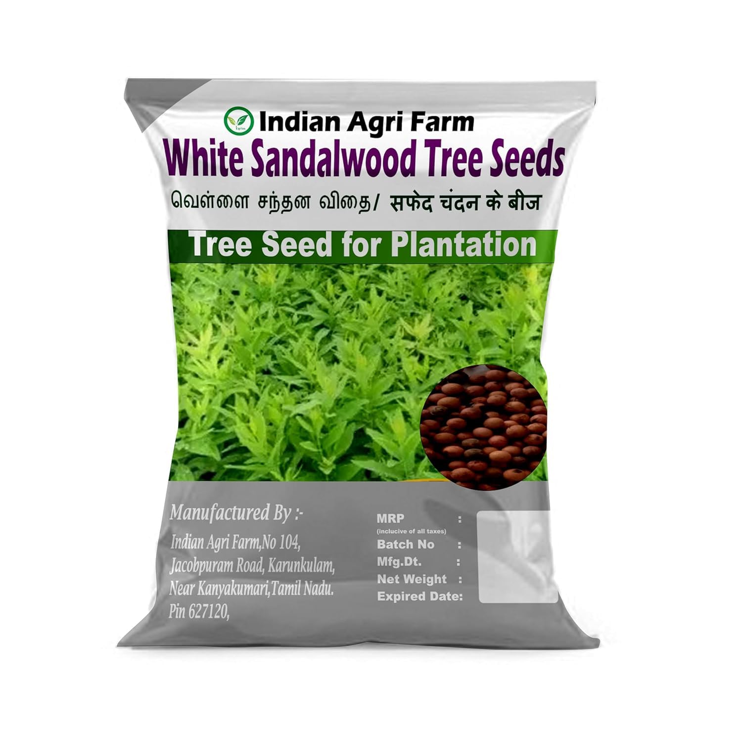 Iagrifarm White Sandalwood Tree Seed - 100 gram/Santalum Album/Indian Sandalwood Seed - Approx 650 seeds (B0DDTQVTSM) Amazon Price History, Amazon Price Tracker