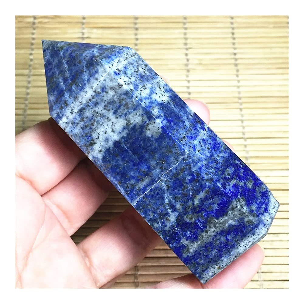 AMUCK Obelisco con Bacchetta Magica in Cristallo di lapislazzuli di Roccia Naturale, 200-700 g (Size : 300-350)