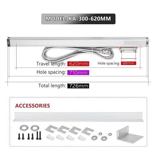 Escala lineal sensor óptico 0.005mm para torno miniatura 2