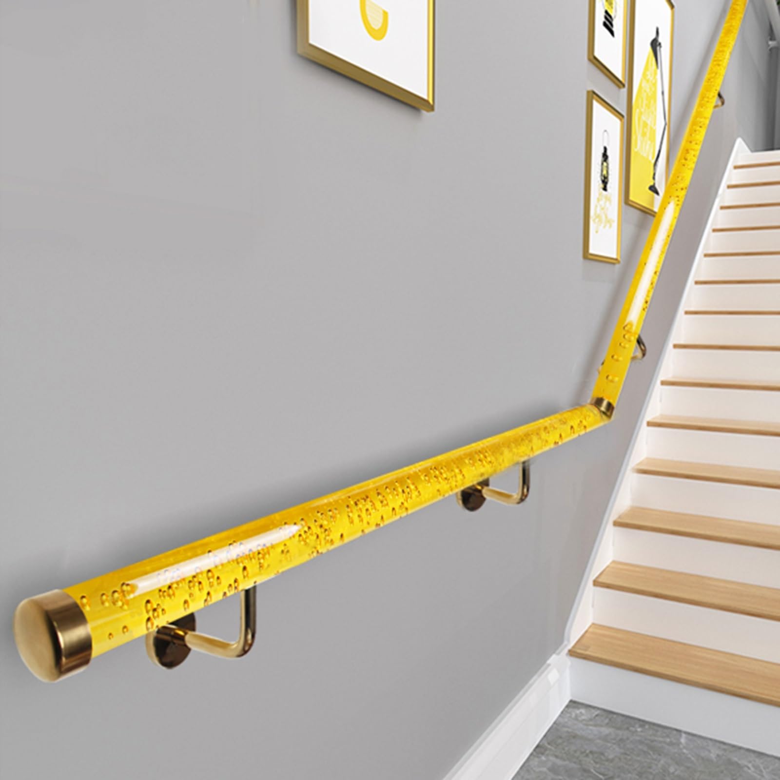 Barre d'appui escalier en acrylique GTPBAO pour sécuriser les marches de villa