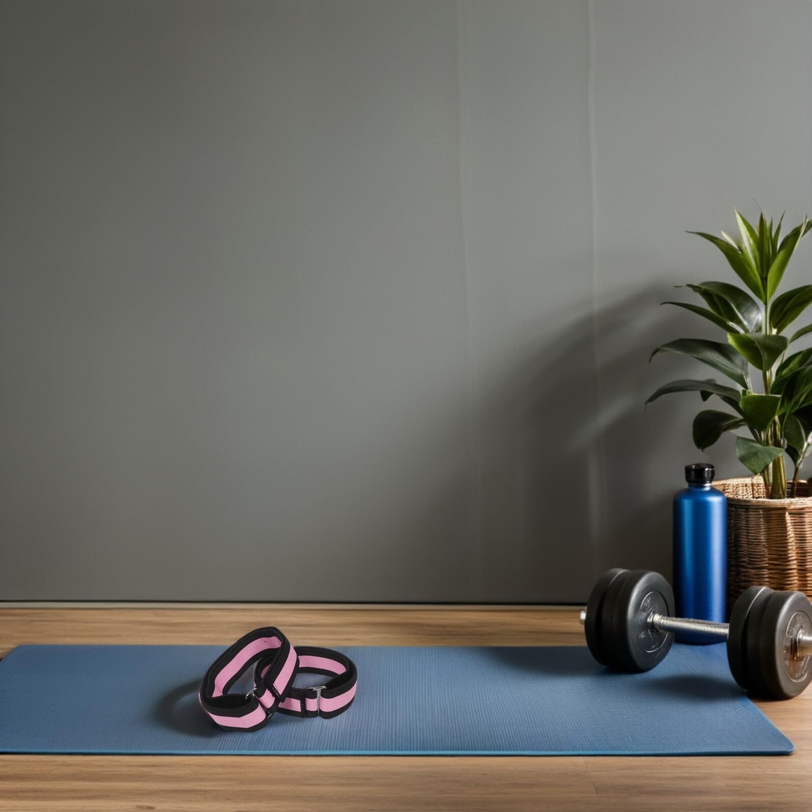 Bandas Elásticas de Resistencia para Muslos para Mujer, 2 Unidades Rosa, Material Poliéster Antideslizante, Entrenamiento de Glúteos y Piernas en Gimnasio, Yoga y Pilates