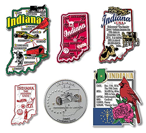 Set de 6 imanes Indiana vintage de goma 3D miniatura 1