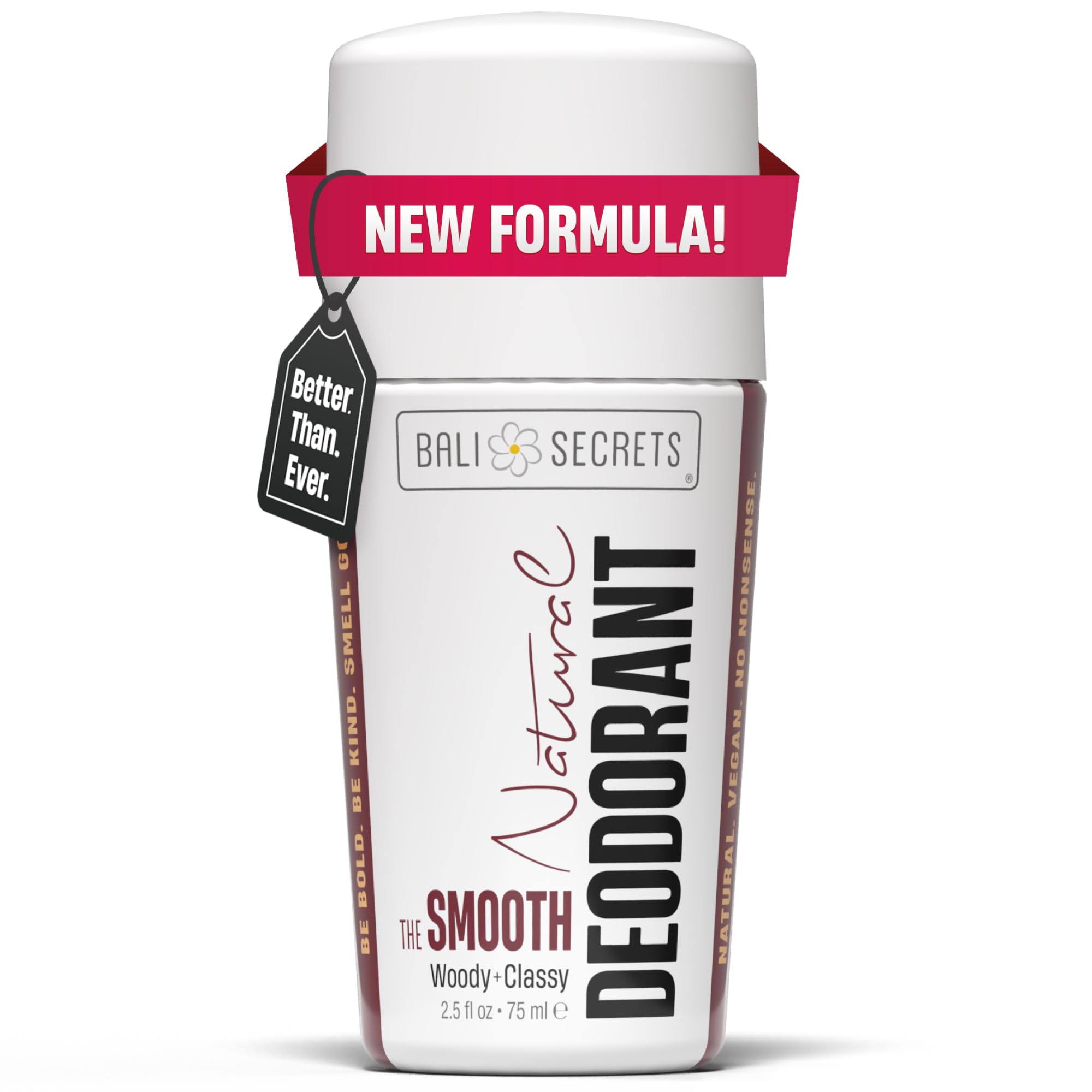 Bali Secrets Natural Deodorant - Organic & Vegan - For Women & Men - All Day Fresh - Strong & Reliable Protection - 75ml [Scent: Sandalwood]