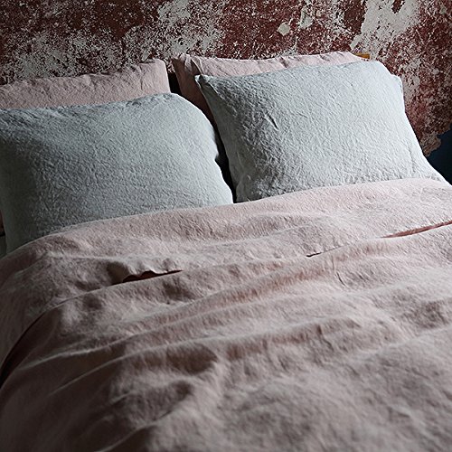 Housse de couette en lin thermorégulateur Linenme 240 x 220 cm Rose - 3
