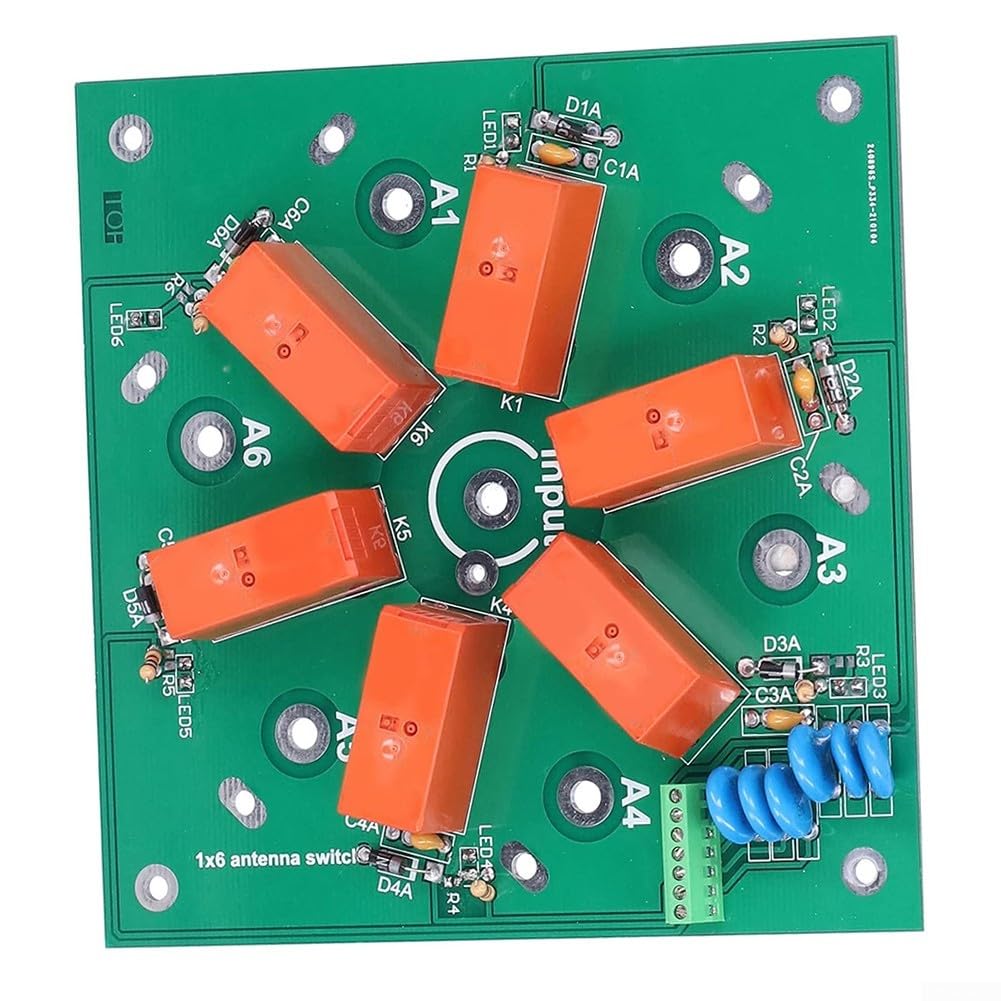 Interruptor remoto coaxial de 6 vías SO-239 para antena de radio HF de onda corta 1.8-60MHz