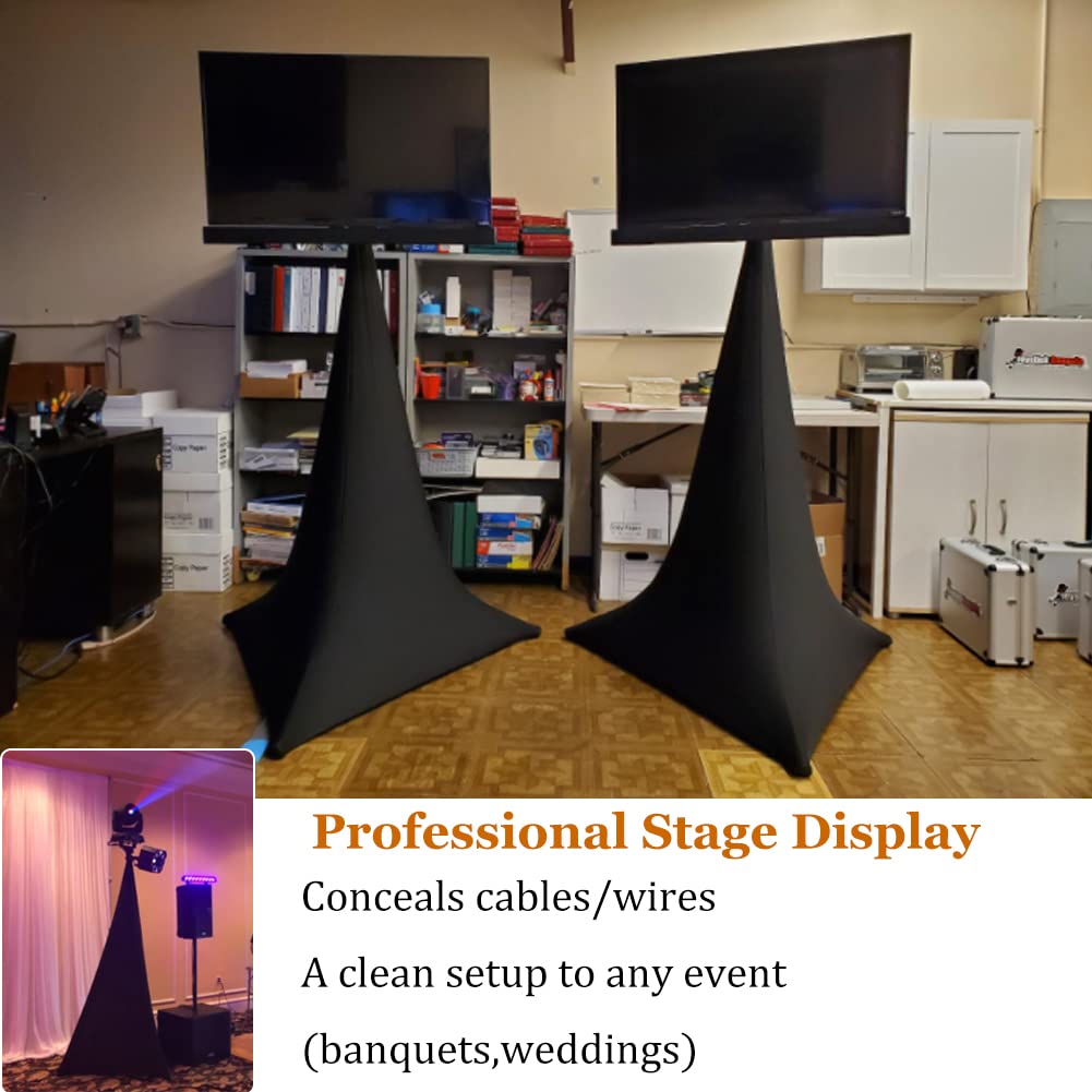 2PCS Copertura universale per altoparlante Copertura per treppiede per illuminazione Scrim DJ Speaker Light Stand Copertura per gonna Stretch Lycra Spandex,per matrimoni, banchetti eventi