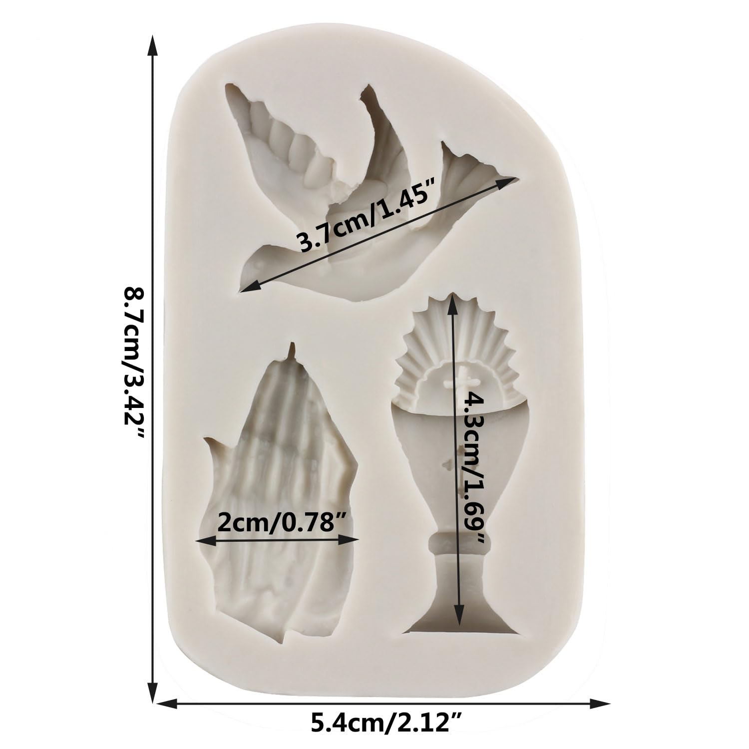 MOLDE DE SILICONA PALOMA COMUNION - NOA DOLCE Bazar