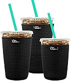 ❄️Flexible Coozie, der sich an eine Vielzahl von Tassen, Flaschen und Bechern anpasst - Kompatibel mit Grande, Venti und Trenta, Starbucks, Dunkin Donuts, McDonalds und anderen beliebten Marken-Kaffeebechern und trinken Sie stilvoll mit unseren Designs