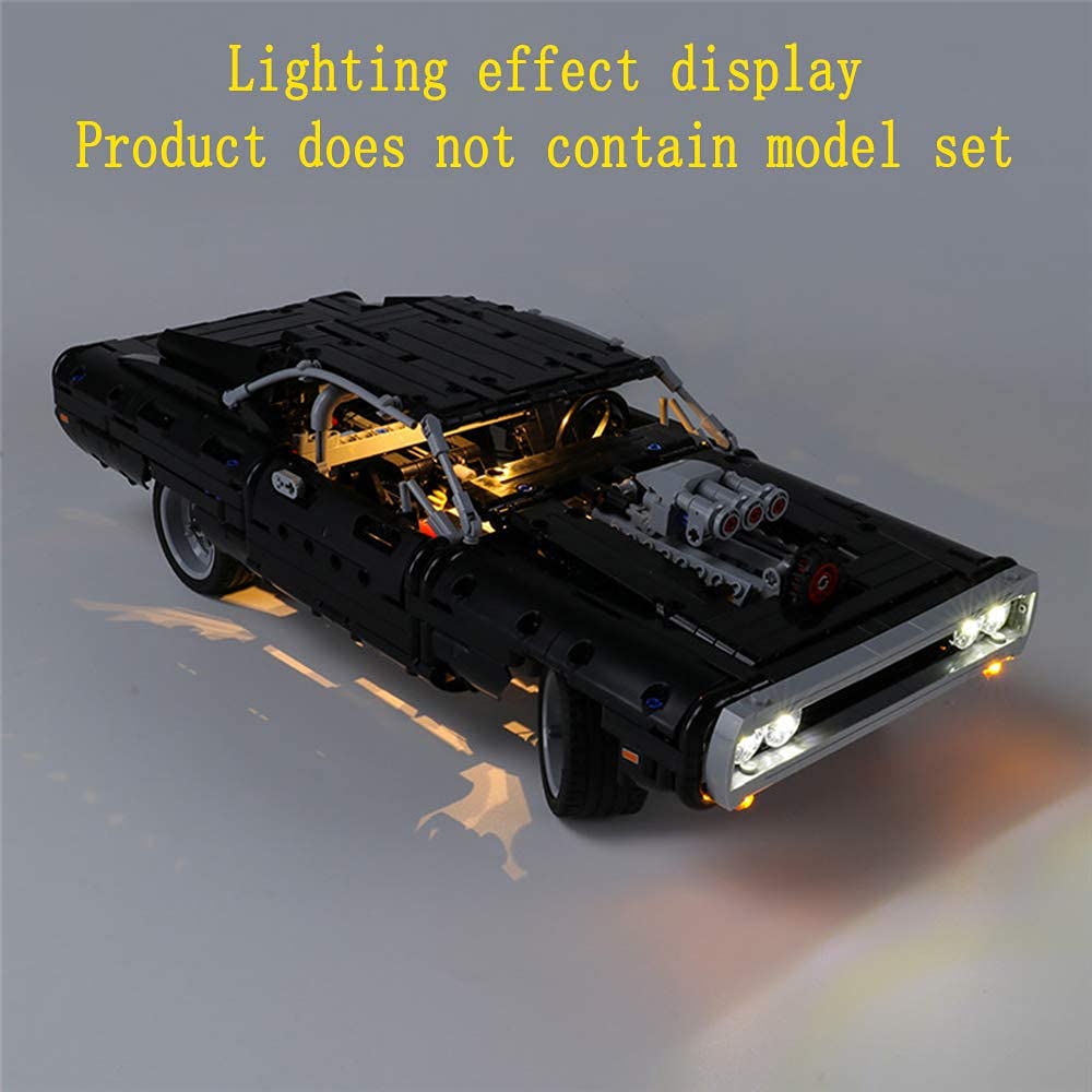 GEAMENT Kit de Luces LED por Dom's Dodge Charger - Compatible con Lego Technic 42111 (Juego Modelo no Incluido)