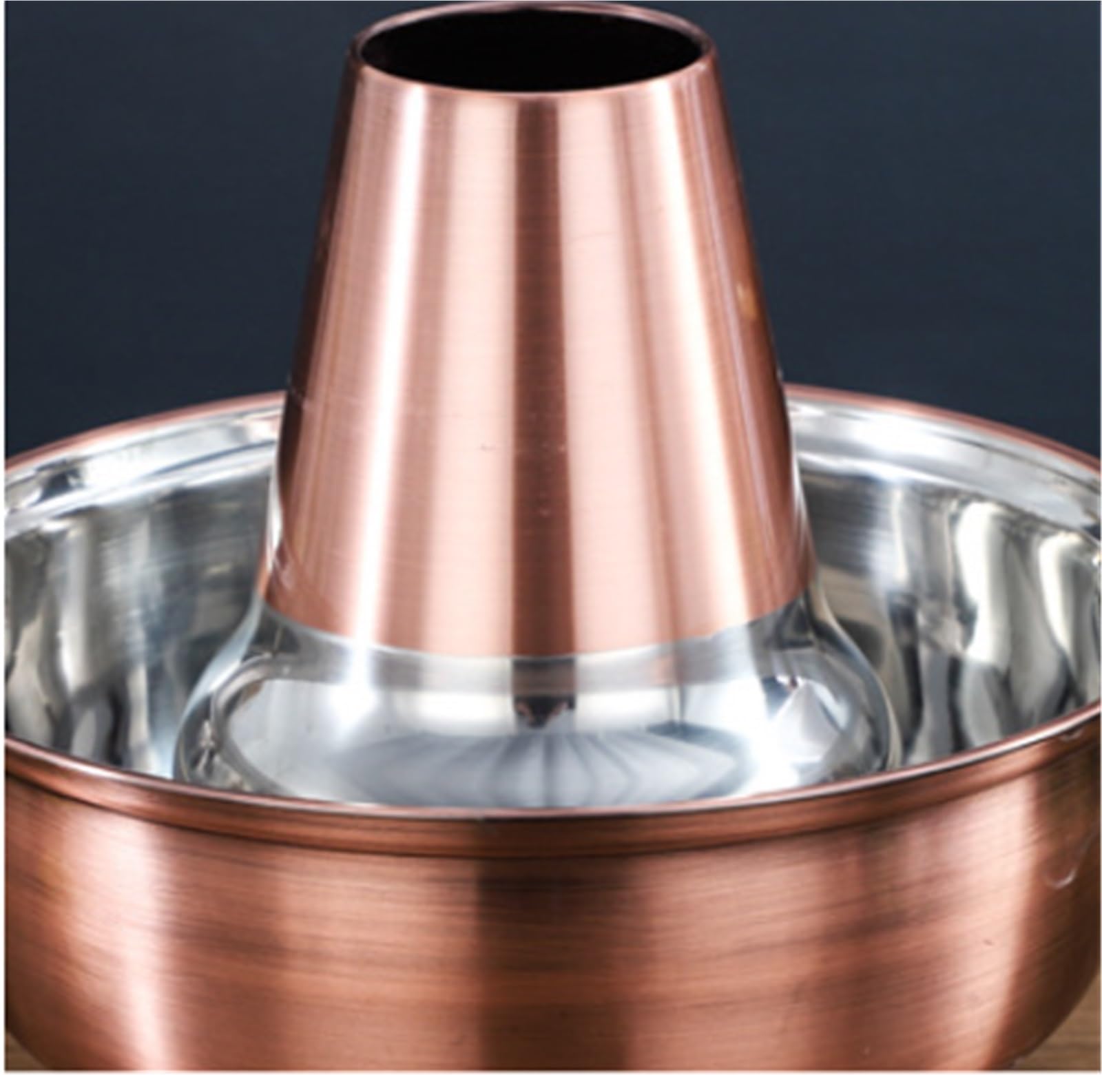 Olla Portátil para Camping Olla Caliente Multifuncional, De Cobre, Carbón For La Familia Shabu Pot Cenas Picnics Restaurantes Y Buffets(30cm)