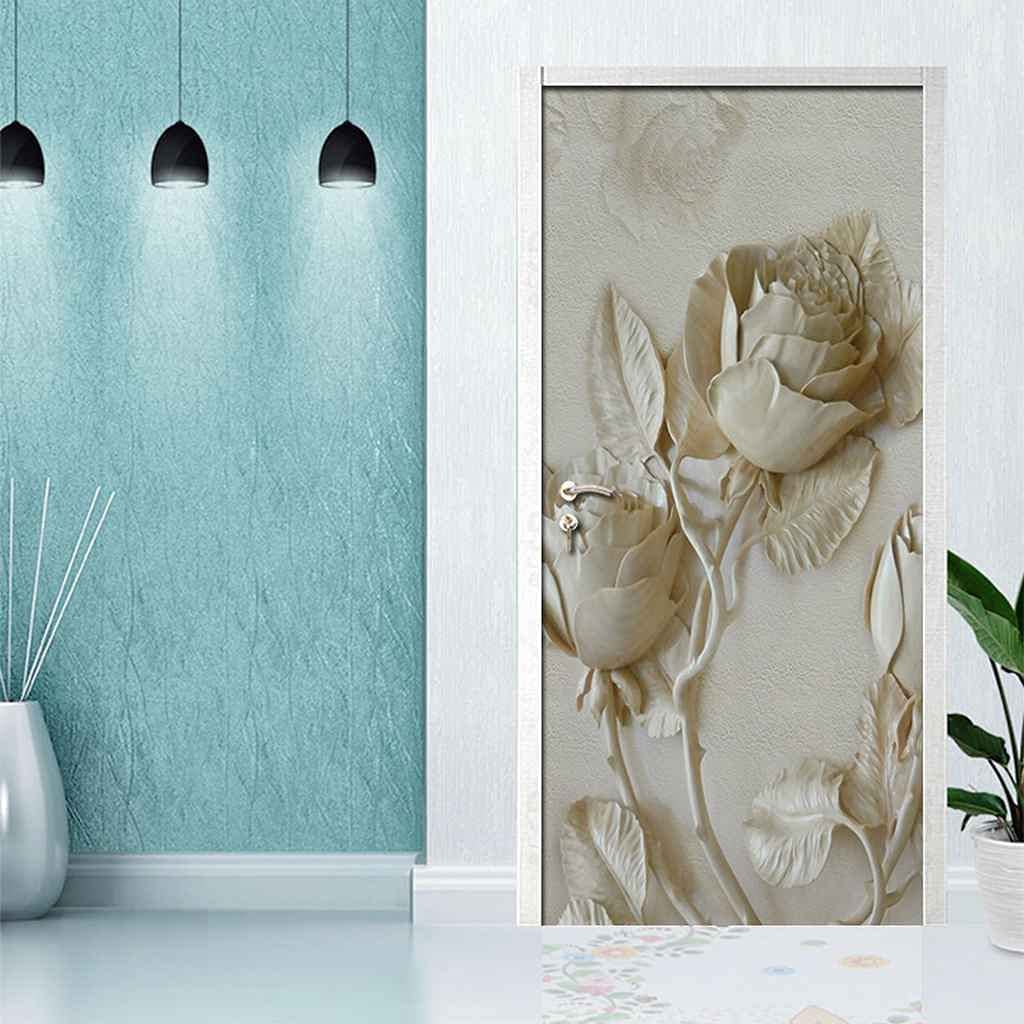 Adesivi Per Porte 3D Per Porte Interne Sfondo Geometrico Del Nastro Colorato 95 X 215 Cm Adesivi Murali Autoadesivi Per Camera Da Letto, Casa