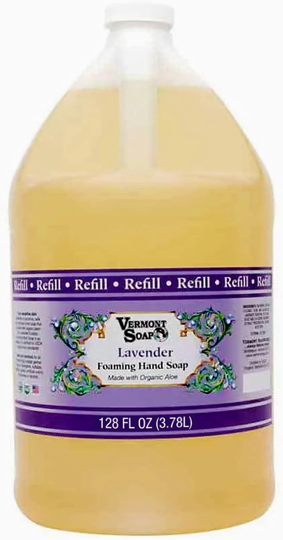 - Organics Foaming Hand Soap, Liquid Soap with Pre-diluted Formula - Ready to Use Hand Soap Lavender With Convenient and Economical Gallon Refill