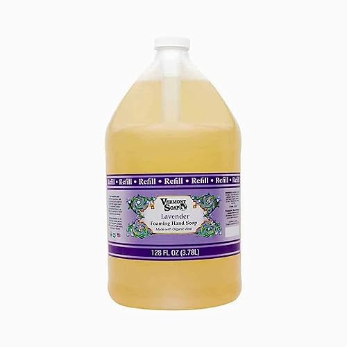 Miniatura 13 de VERMONT SOAP Jabón de manos espumoso de lavanda orgánica, jabón hidratante natural para piel seca, jabón líquido de manos de baño sin fragancia