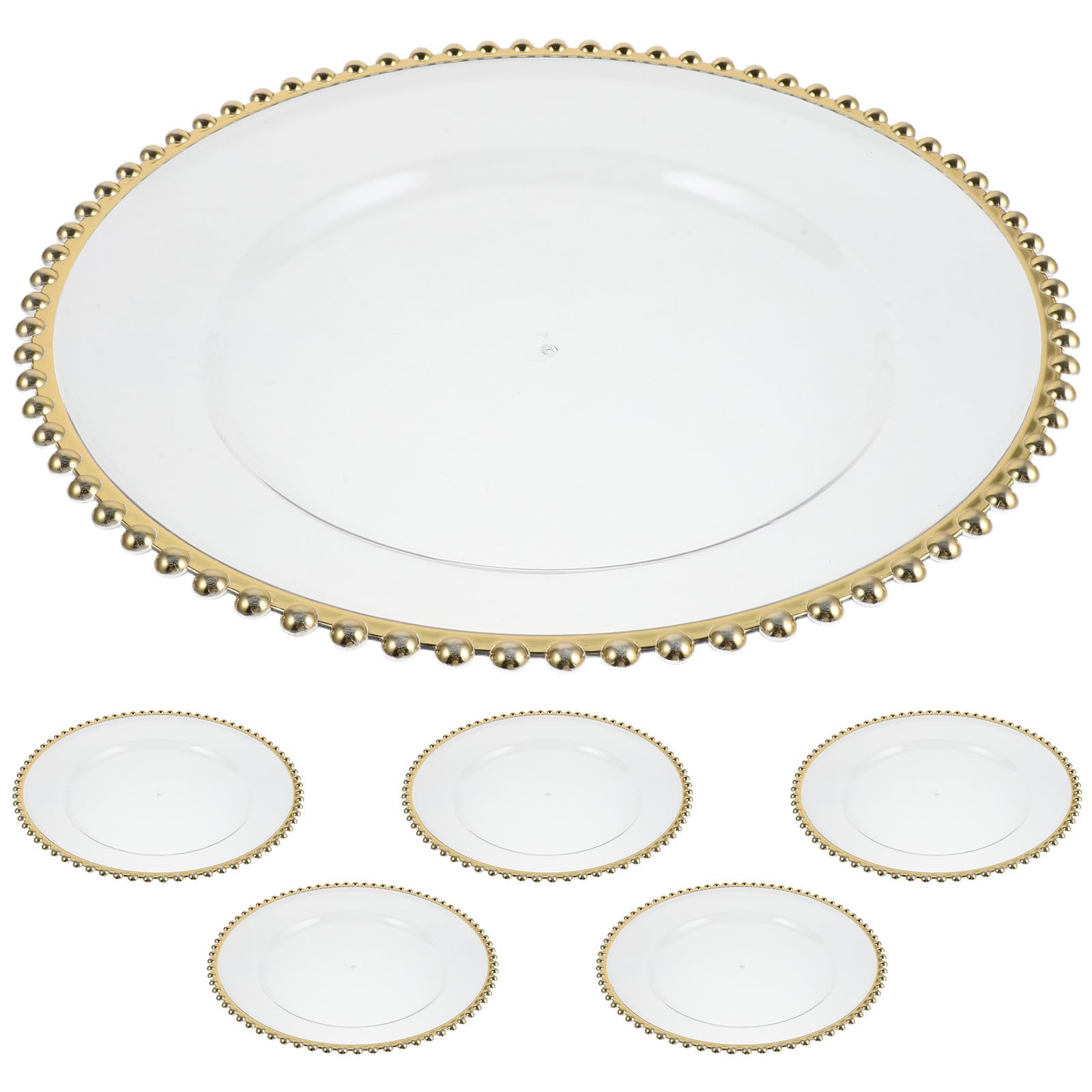 Assiettes Décoratives Rondes en Plastique pour Fêtes et Célébrations