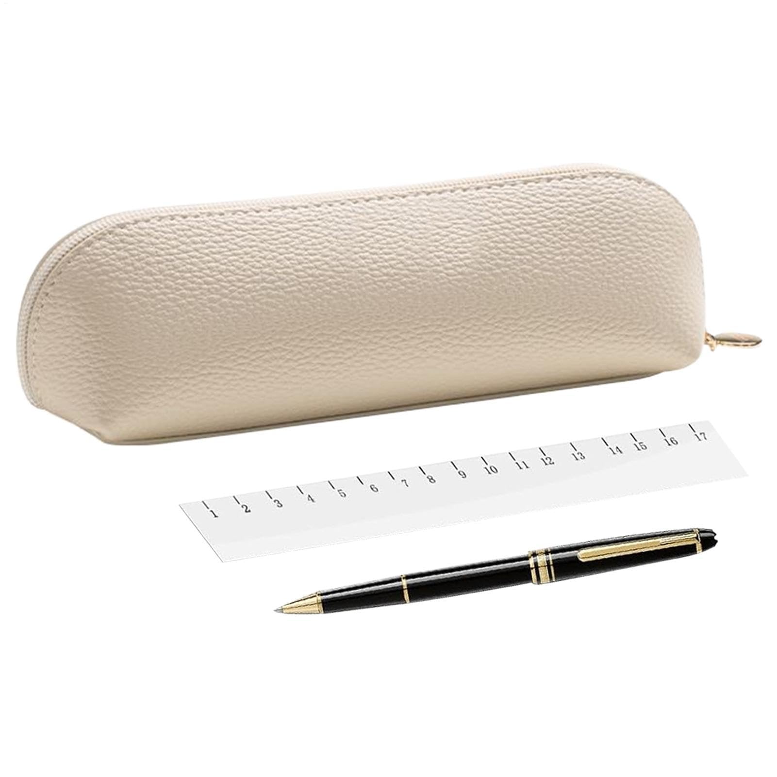 Pencil Pouch PU Leather 21.5x7.5x6.5cm Large Capacity Portable Versatile