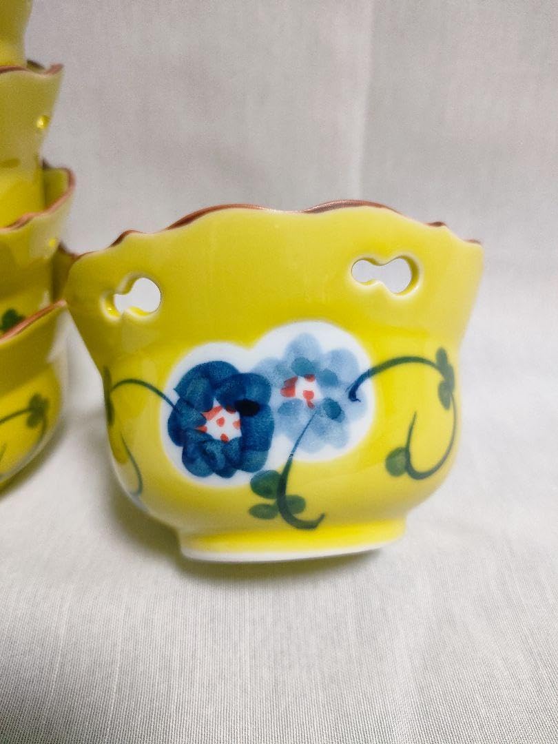 有田焼　黄交趾煮物碗 有田焼 黄交趾煮物碗 有田焼 黄交趾煮物碗