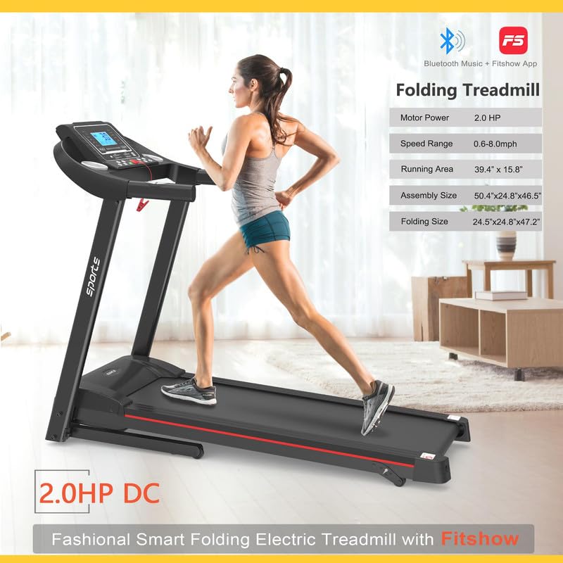 Caminadora plegable con inclinación para casa 250 lbs miniatura 5
