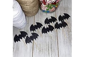 Set of 24 Bat Cupcake Toppers for Birthday and Halloween Parties