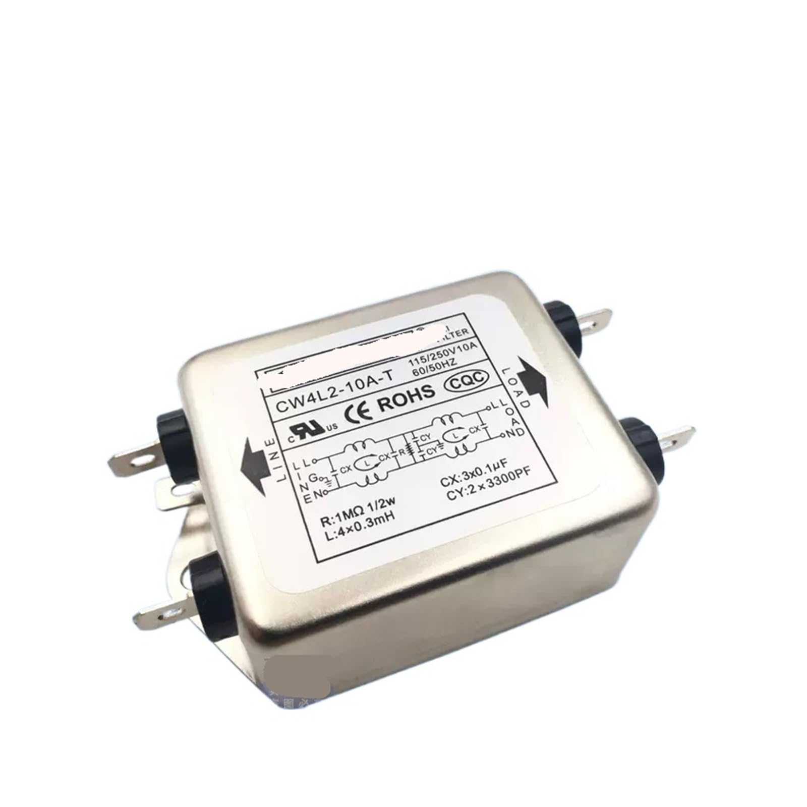 WBBAYDRFR Filter CW4L2-10A-T/S 220V 10A 20A Anti-Interference Power(CW4L2-10A -T)