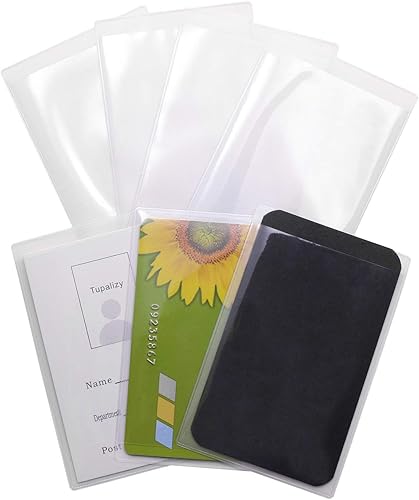 Miniatura 4 de Tupalizy 80 fundas protectoras de plástico para tarjetas, impermeables, transparentes, para mujeres, tarjetas de crédito, tarjeta de seguro social,