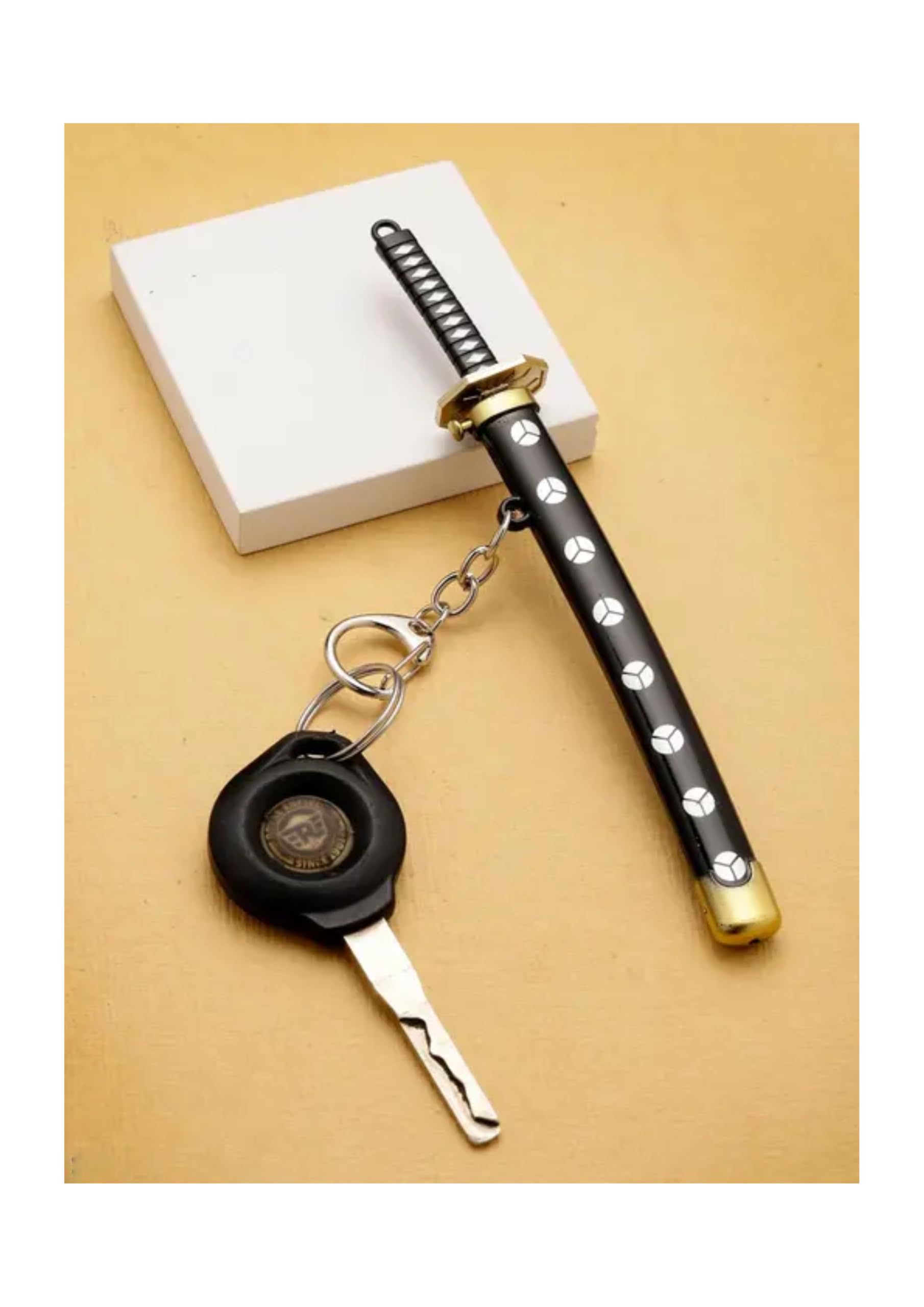 Plastic Katana With Lock System And Scabbard Collectable Anime Toy Keychains | Mini Samurai Sword Key Ring For Car, Bike & Bag | Anime Inspired Gift For Bike - (Pack Of 1 Pc) - Image 3 thumbnail