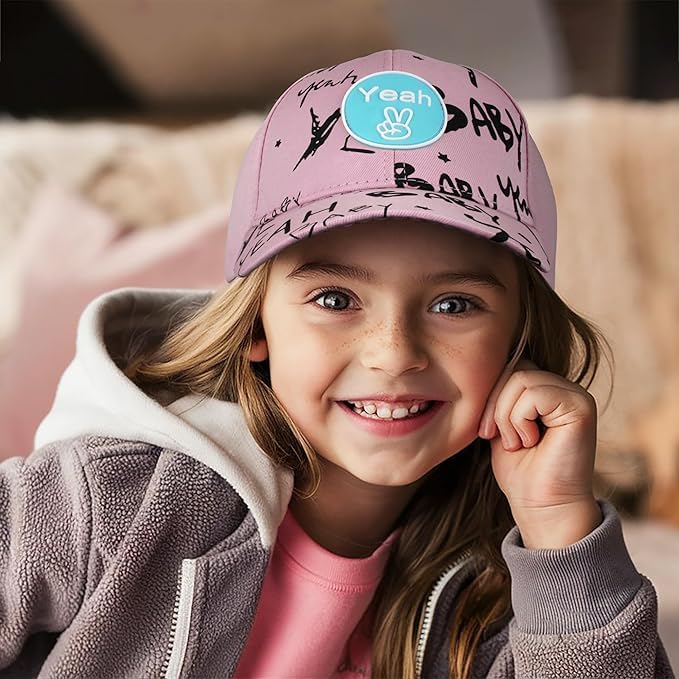 Image of VRITRAZ Unisex Kids Baseball Cap, Lightweight Adjustable Casual Sports Hat | for School, Travel and Outdoor Activities, Boys and Girls (4-12 Years)