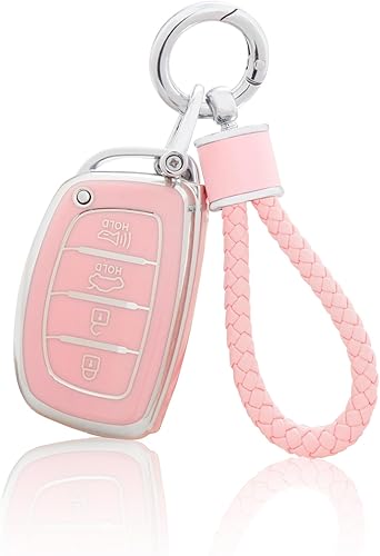 Miniatura 7 de YO&YOYE Funda rosa para llavero para Nissan Altima Rogue Sentra Pathfinder Frontier Maxima Titan Murano Kicks Juke Versa Armada GTR 370Z Leaf (4