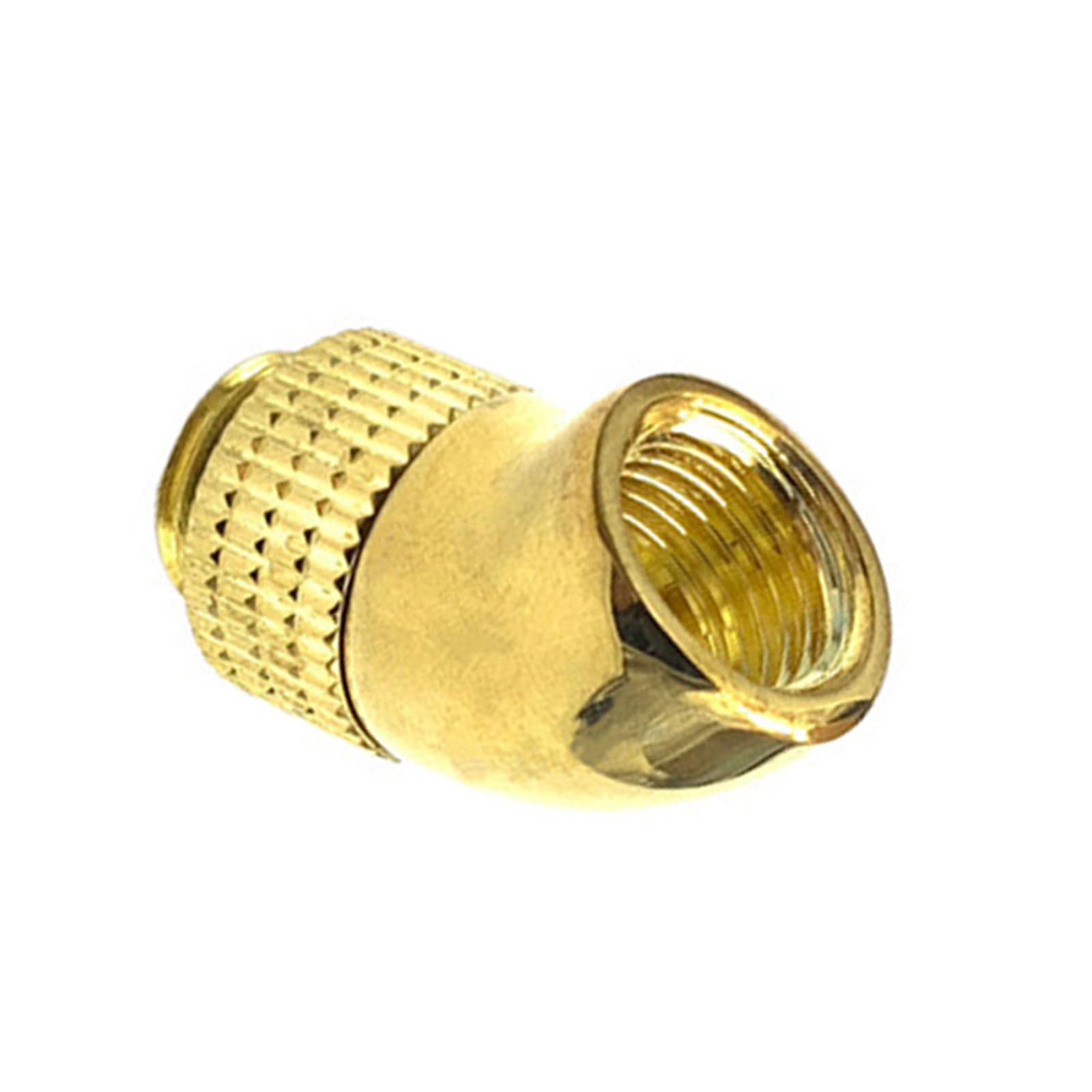 Hsioluted Gold Computer Cooling 45 Degree Swiveling Elbow G1 / 4 Thread Leak Proof Design Durability Metal Construction Metal Cooling Fitting Adapter