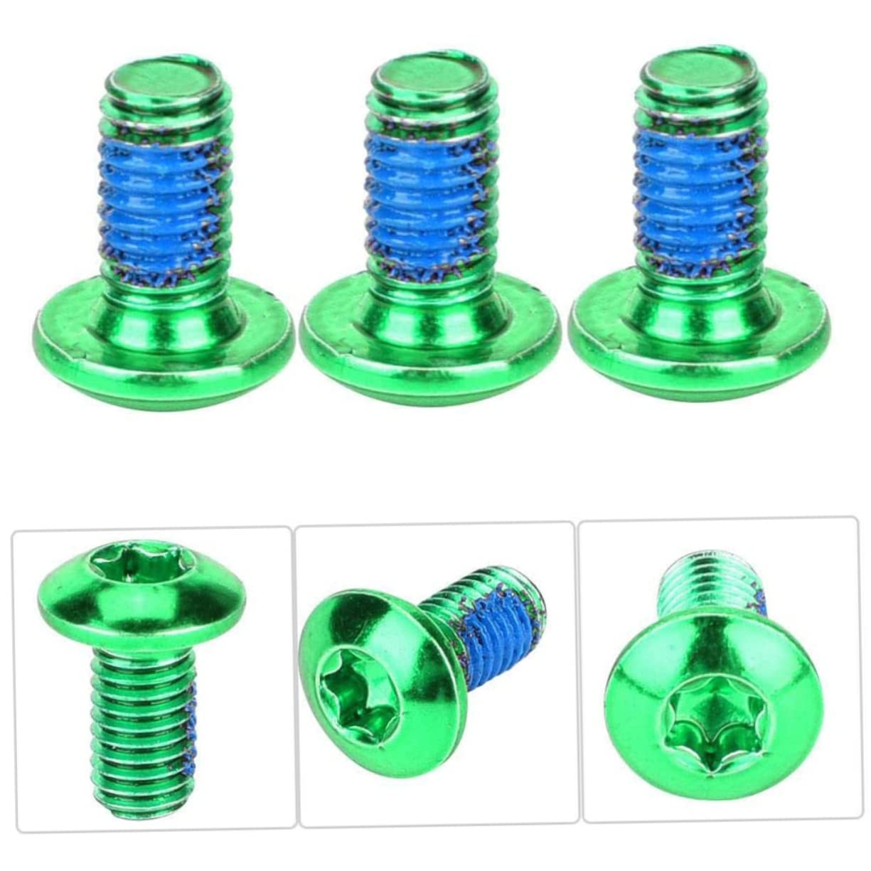 BRIGHTFUFU Upgrade Your Bike Titanium Steel Brake Pad Screws 12pcs Set M5*10mm T25 Thread for E-Bikes